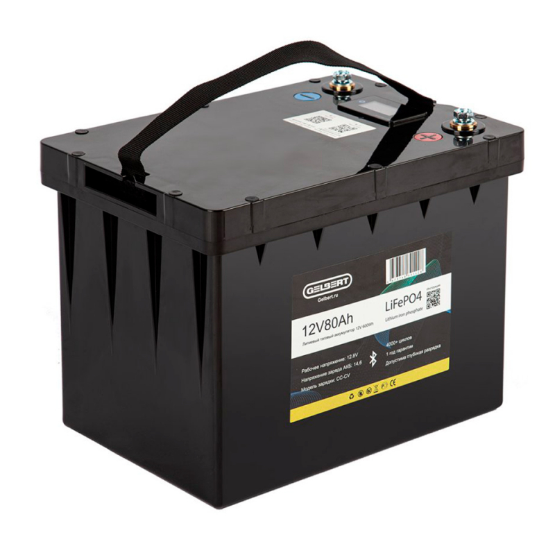 Аккумулятор Gelbert LiFePO4 (12В, 80Ач)