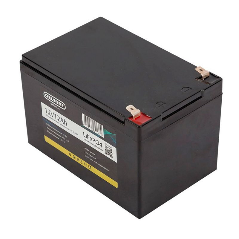 Аккумулятор Gelbert LiFePO4 (12В, 12 Ач)