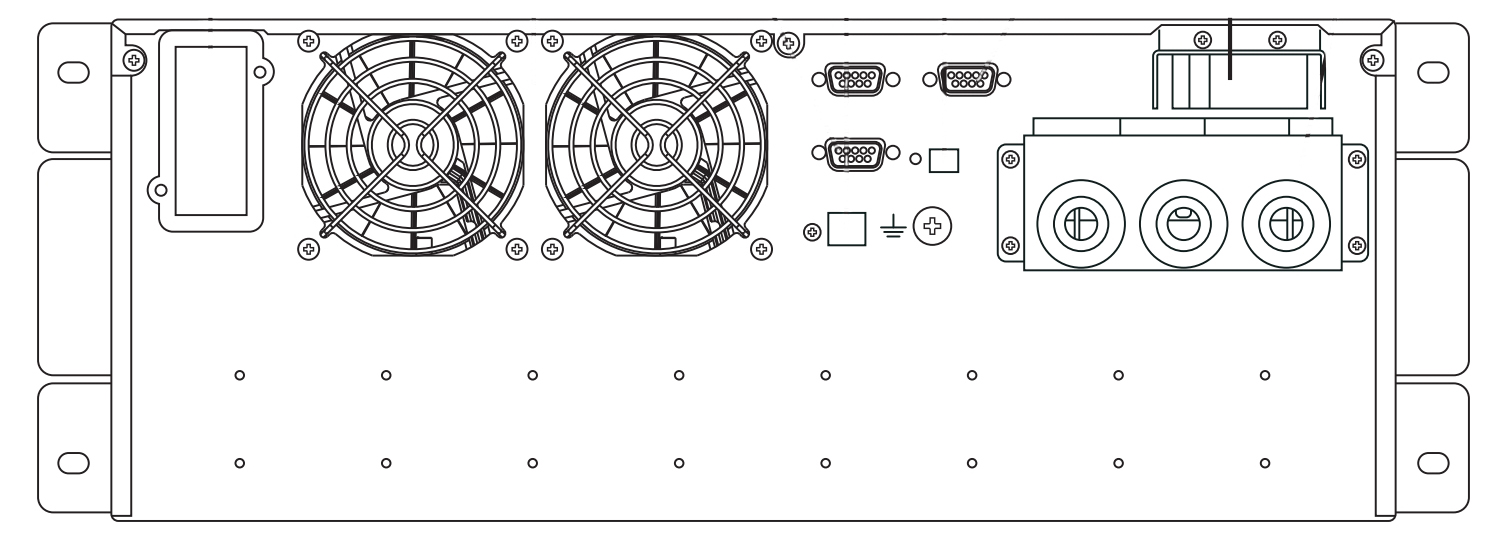 Задняя панель ИБП ИМПУЛЬС ФОРВАРД 6000 ВА