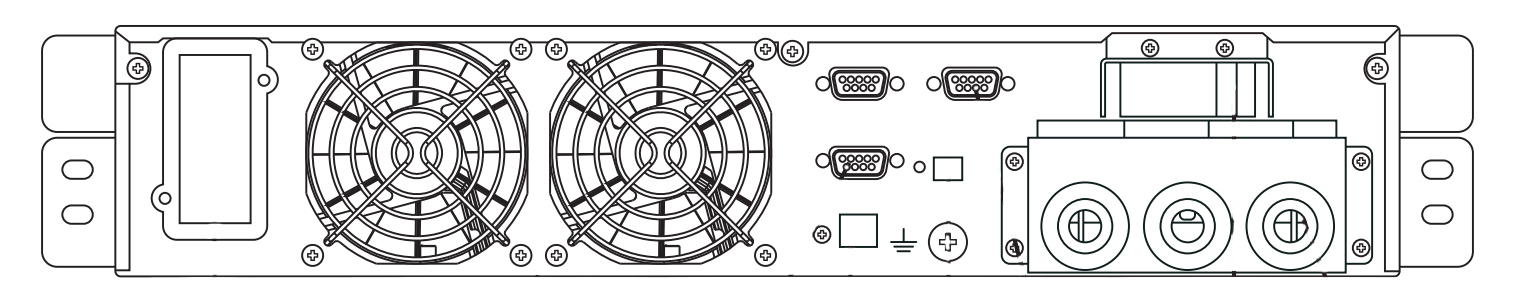 Задняя панель ИБП ИМПУЛЬС ФОРВАРД 6000H ВА