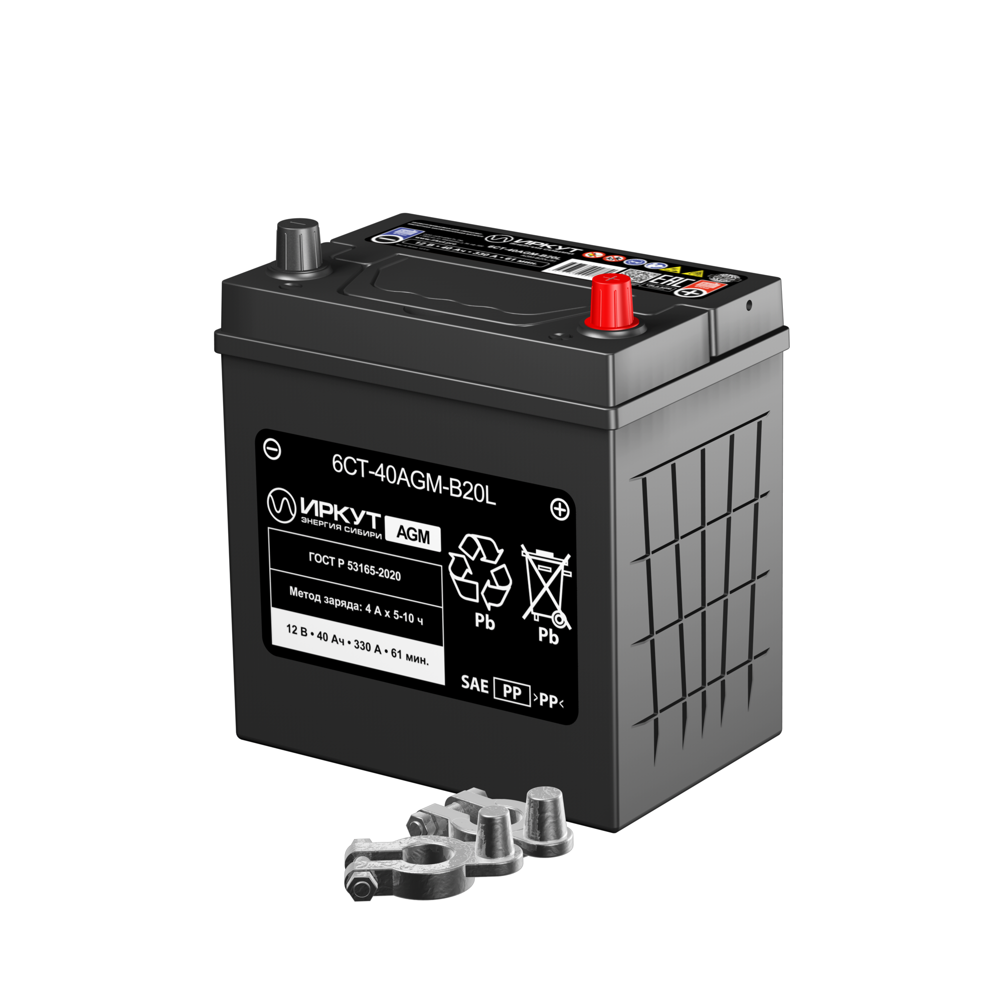 ИРКУТ 6СТ-40AGM-B20L