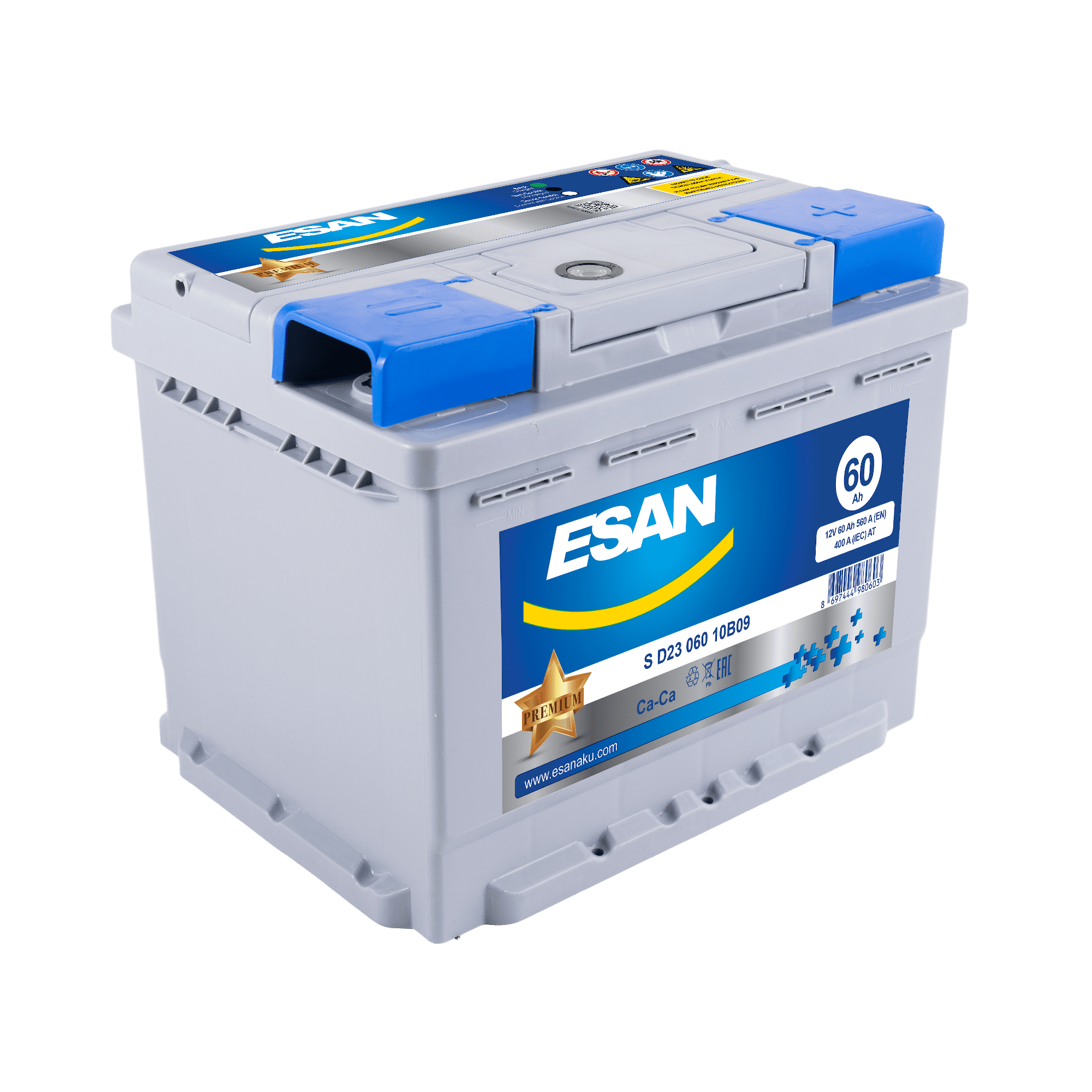 ESAN SMF S D23 060 10B09, 60 Ач, D23 JIS, 0/1