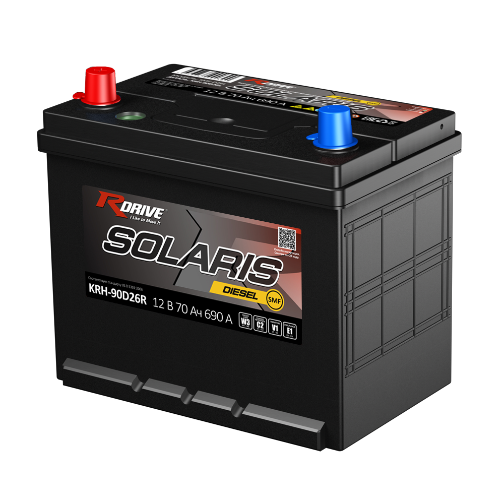 Аккумулятор RDrive SOLARIS DIESEL SMF KRH-90D26R