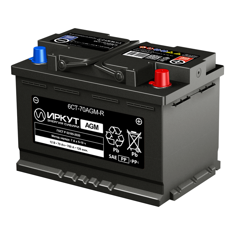ИРКУТ 6СТ-70AGM-R (AGM-L3EU)