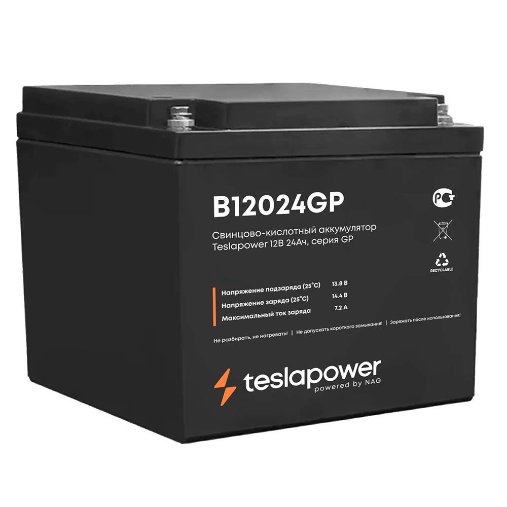 Teslapower 12В 24Ач, серия GP