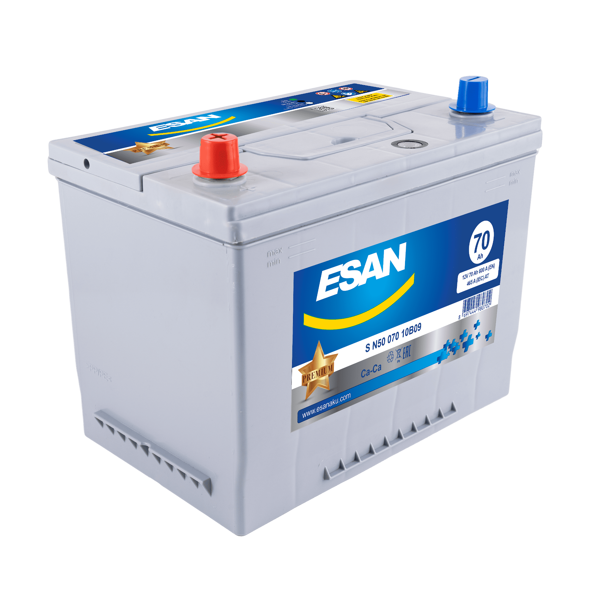 ESAN SMF S N50 070 10B09, 70 Ач, N50 JIS, 0/1