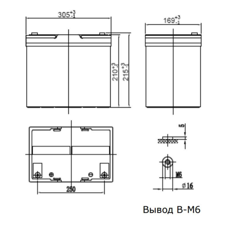 Аккумулятор Ventura HRL 12500W