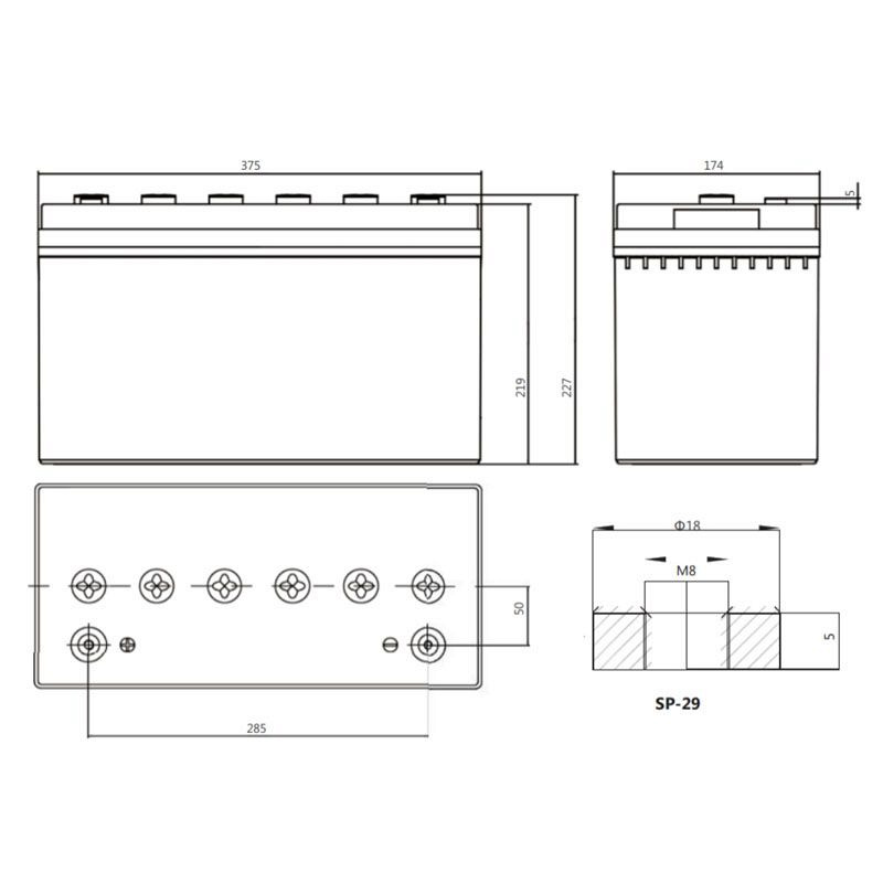 Аккумулятор Sacred Sun SP12-120