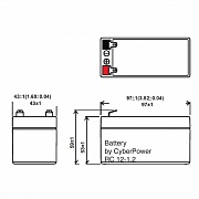 Аккумулятор CyberPower RC12-1.2