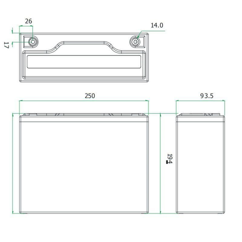 Аккумулятор Haze HZB12-40T
