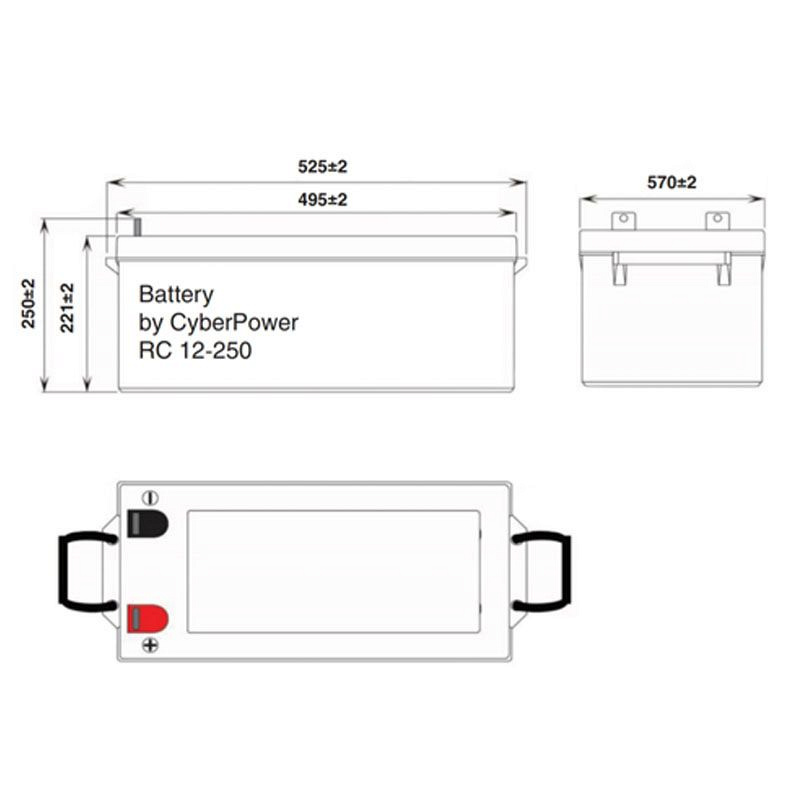 Аккумулятор CyberPower RC12-250