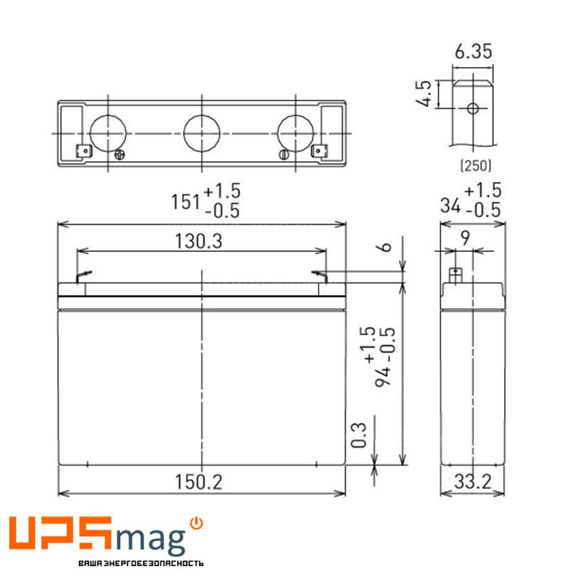 Аккумулятор Panasonic LC-R067R2P1