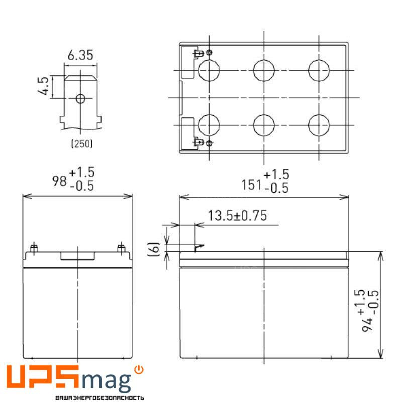 Аккумулятор Panasonic LC-RA1215P1