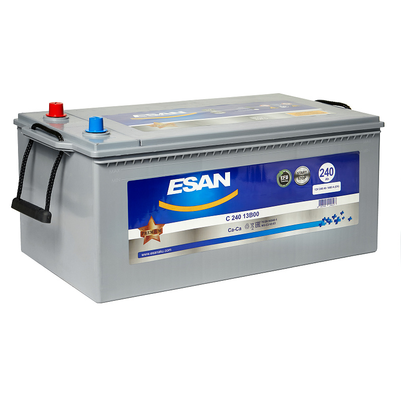 ESAN Heavy Duty SMF EFB C 240 13B00, 240 Ач, C DIN EFB, 3
