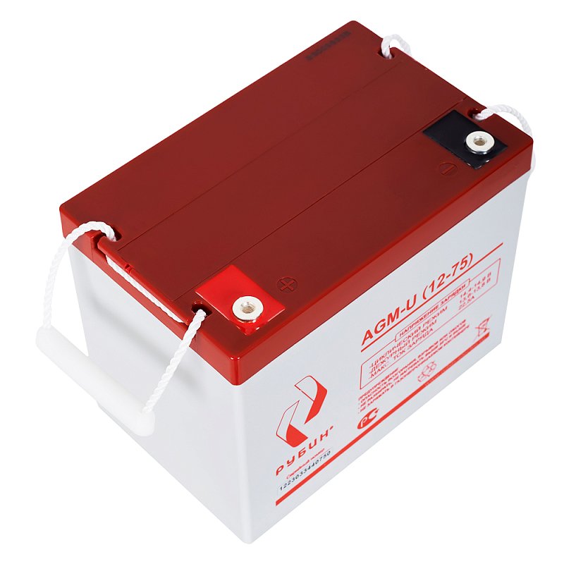 Рубин USB 12V 75Ah AGM 
