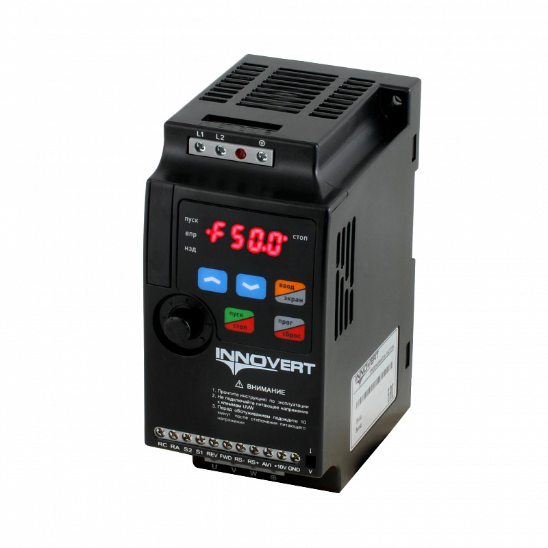Преобразователь частоты INNOVERT ISD mini plus ISD152M21E, 220В, 1,5кВт, 7А