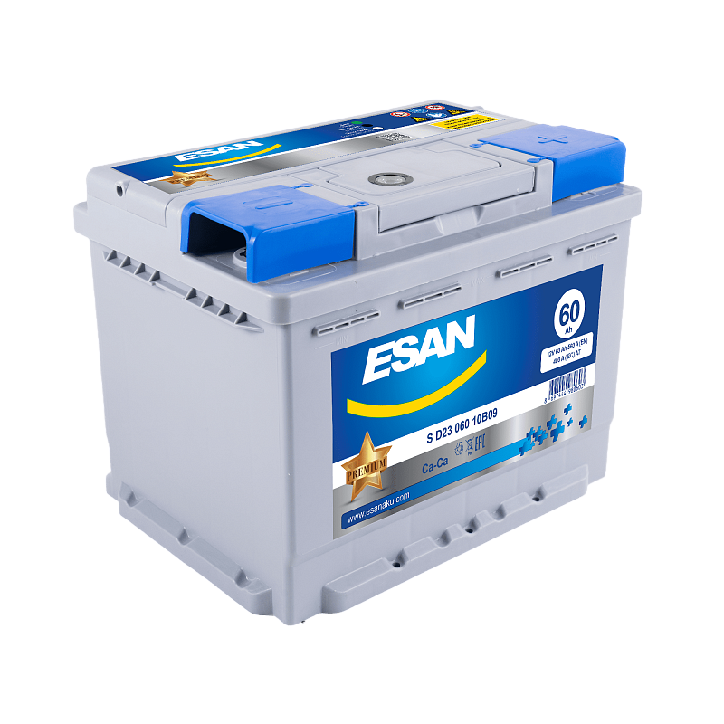 ESAN SMF S D23 060 10B09, 60 Ач, D23 JIS, 0/1