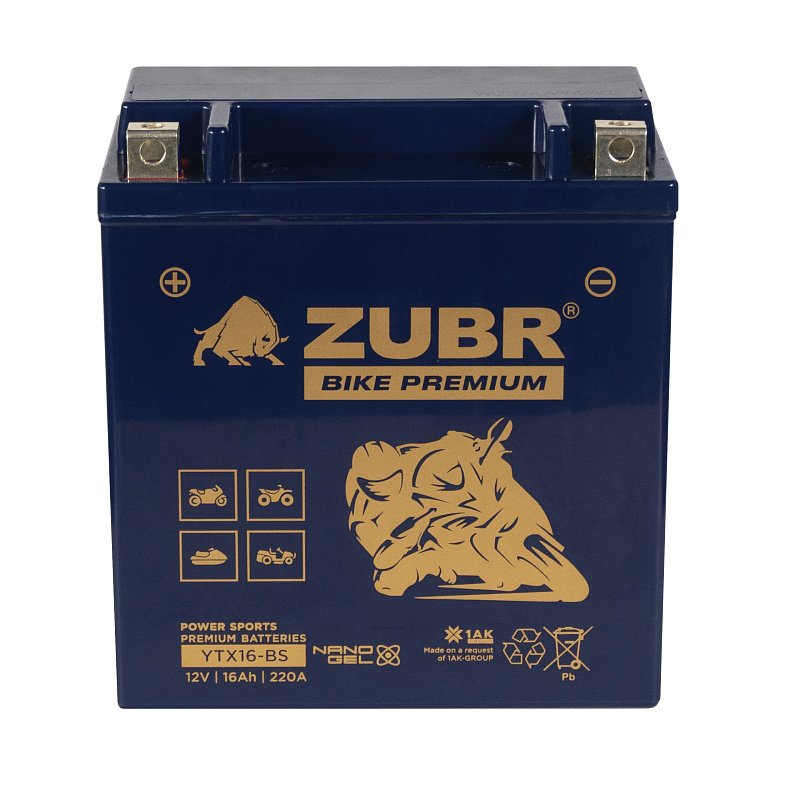 ZUBR BIKE PREMIUM YTX16-BS