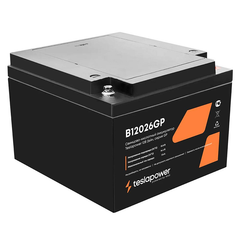 Teslapower 12В 26Ач, серия GP 