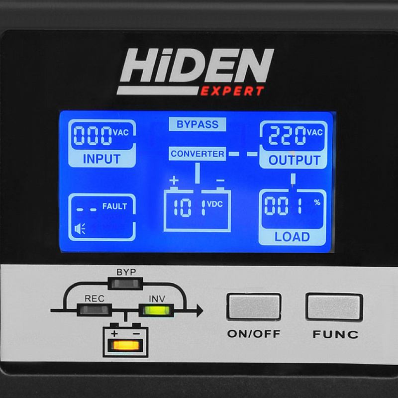 HIDEN EXPERT UDC9202H-48, внешние акб= 48В (4 АКБ), ЗУ 10A, 2 kVA/1,6 kW (PF=0,8)