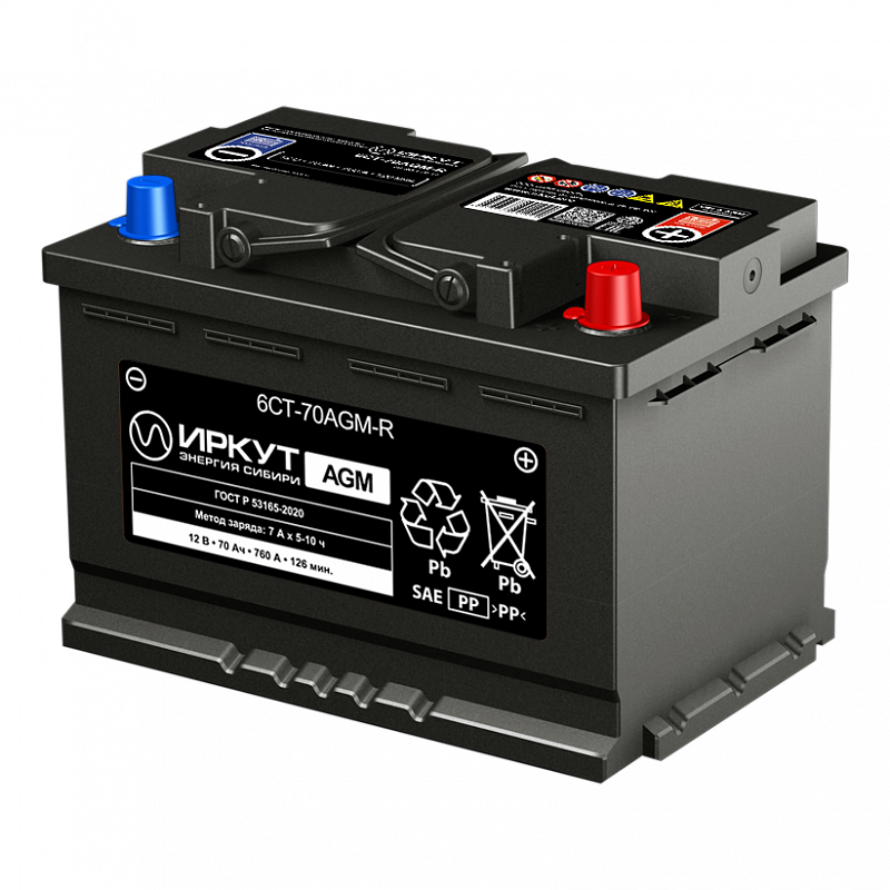 ИРКУТ 6СТ-70AGM-R (AGM-L3EU)