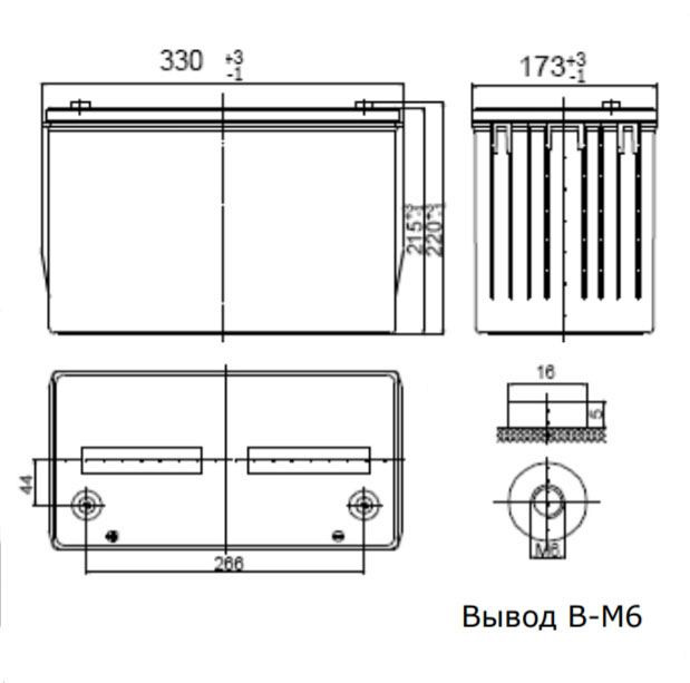 Аккумулятор Ventura HRL 12550W