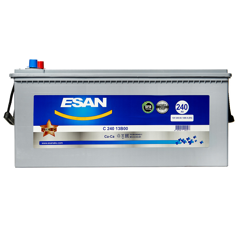 ESAN Heavy Duty SMF EFB C 240 13B00, 240 Ач, C DIN EFB, 3