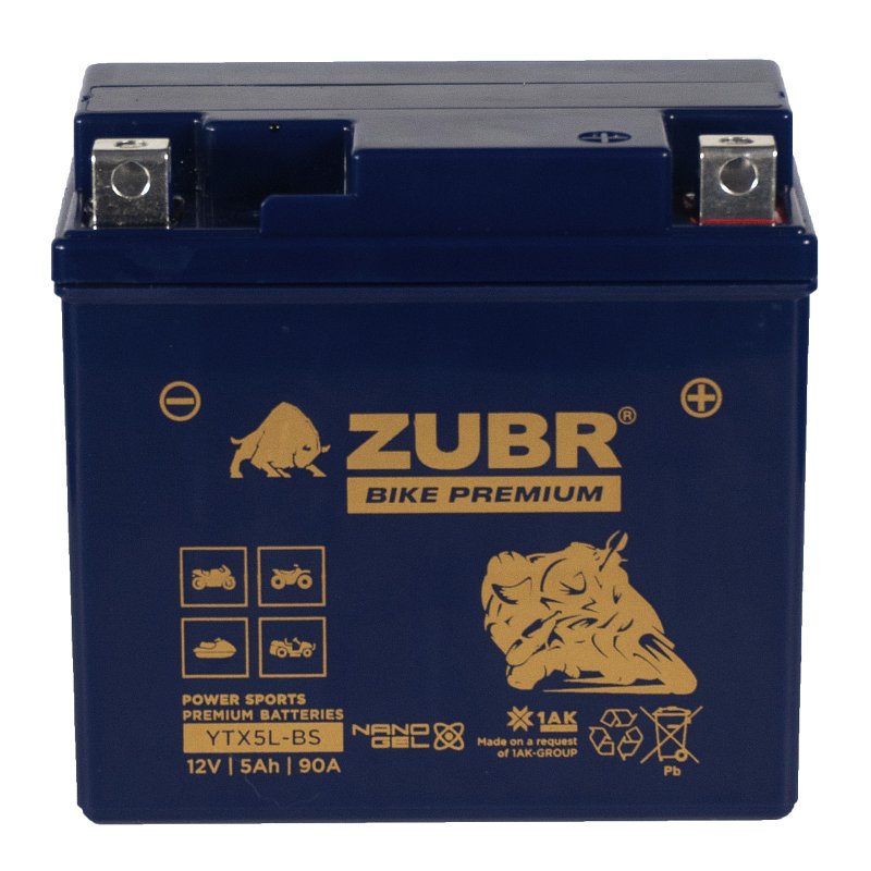 ZUBR BIKE PREMIUM YTX5L-BS