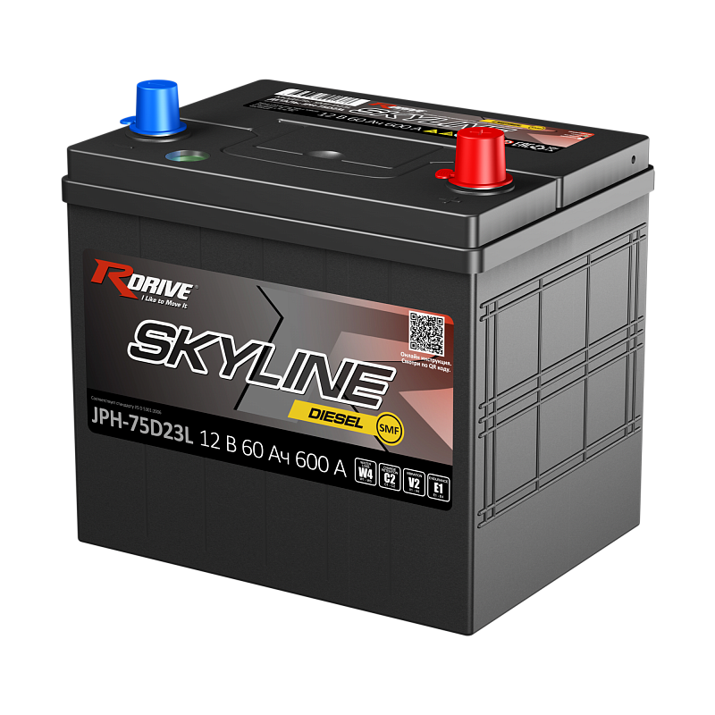 Аккумулятор RDrive SKYLINE DIESEL SMF JPH-75D23L