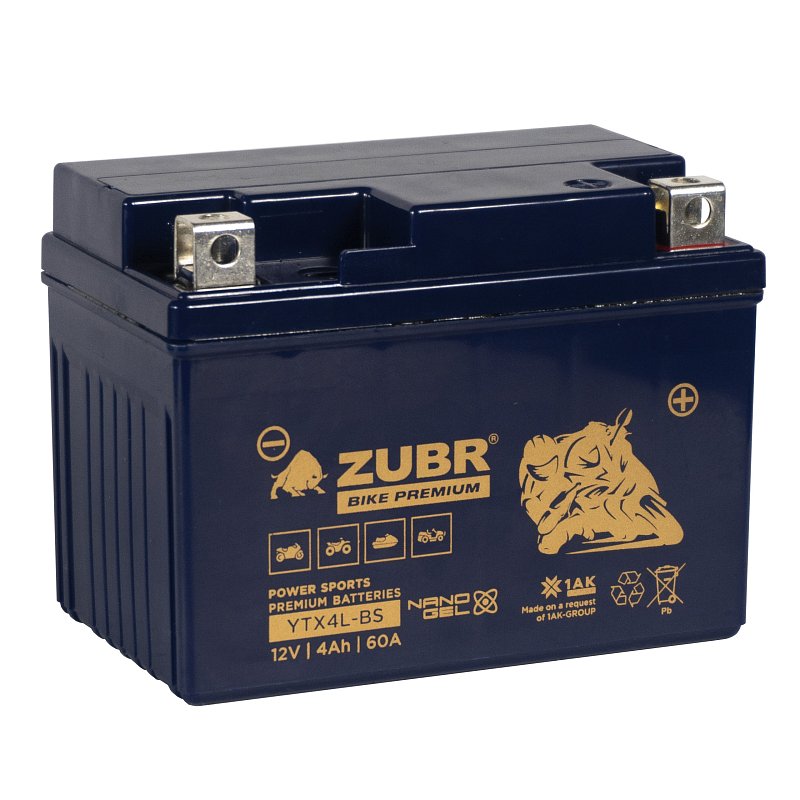 ZUBR BIKE PREMIUM YTX4L-BS