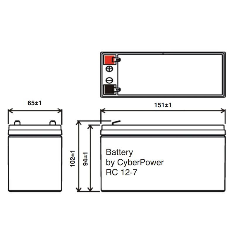 Аккумулятор CyberPower RC12-7