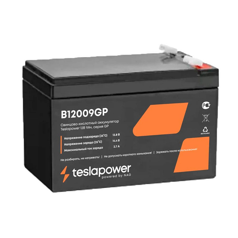 Teslapower 12В 9Ач, серия GP 