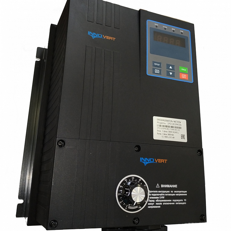 Преобразователь частоты пыле- влагозащищенный INNOVERT IPD223P43B-VR, 380В, 22кВт, 47А, IP 54