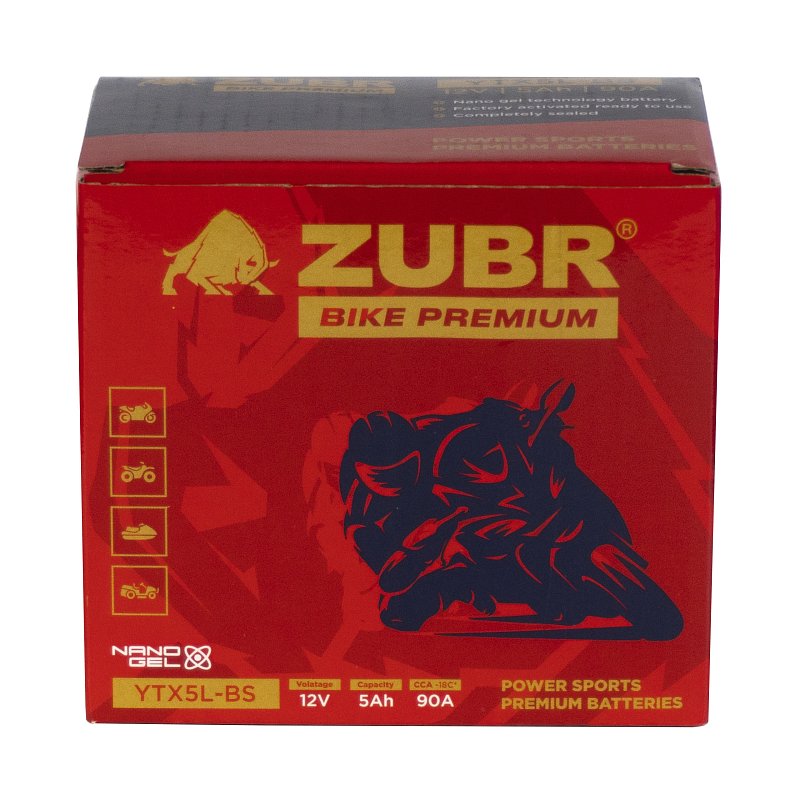 ZUBR BIKE PREMIUM YTX5L-BS