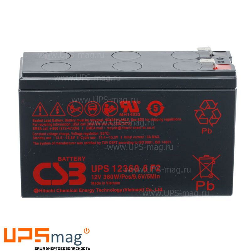 Аккумулятор CSB UPS 12360 6 F2