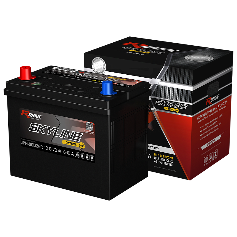Аккумулятор RDrive SKYLINE DIESEL SMF JPH-90D26R