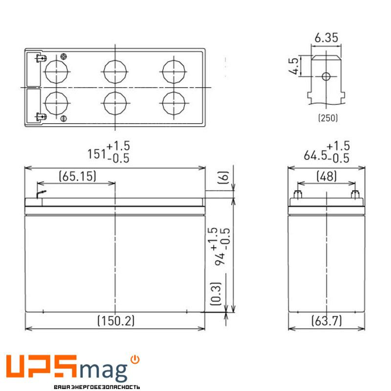 Аккумулятор Panasonic LC-P127R2P1