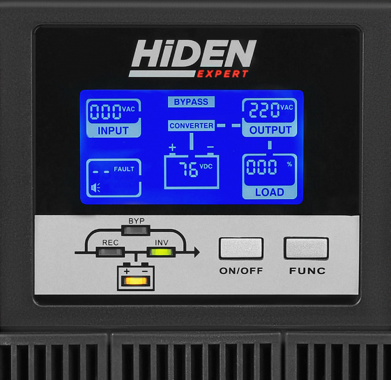 HIDEN EXPERT UDC9201H-36, внешние акб= 36В (3 АКБ), ЗУ 10A, 1 kVA/0,9 kW (PF=0,9)
