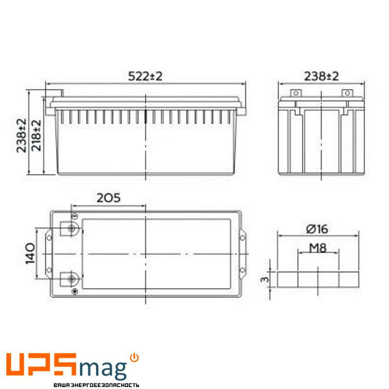 Аккумулятор Yellow HRL 12-220