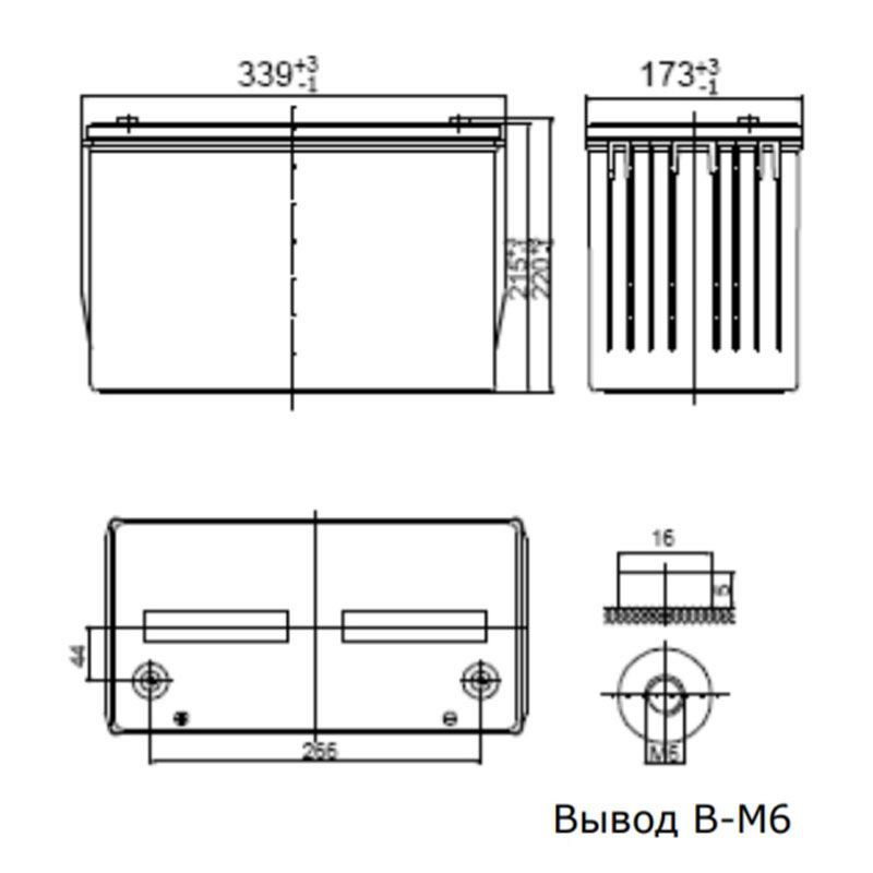 Аккумулятор Ventura HRL 12550W