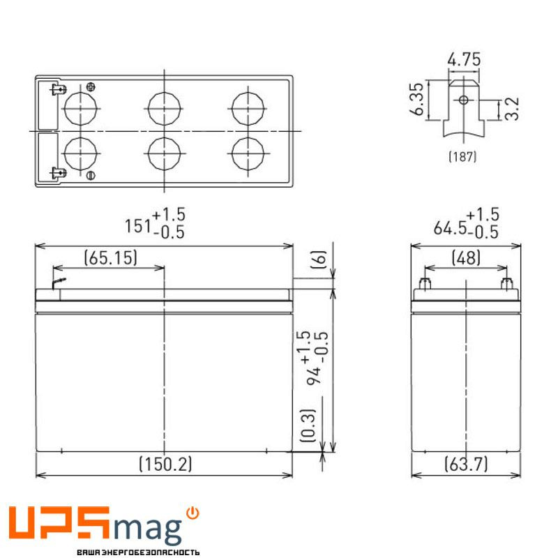 Аккумулятор Panasonic LC-P127R2P