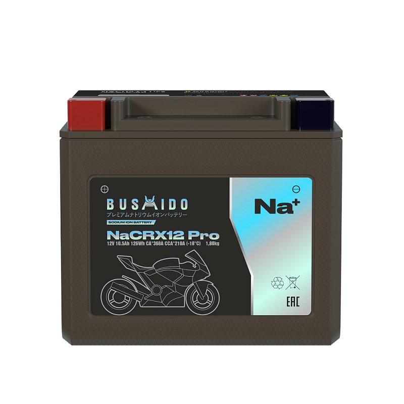 BUSHIDO NaCRX12 pro (YTX12-BS, 10,5Ah)