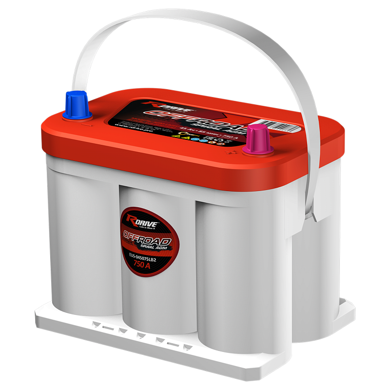 Спиральный аккумулятор RDrive OFFROAD SPIRAL AGM EUS-045075LB2