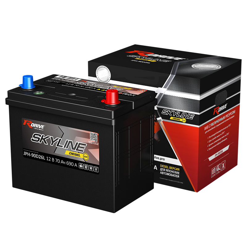 Аккумулятор RDrive SKYLINE DIESEL SMF JPH-90D26L