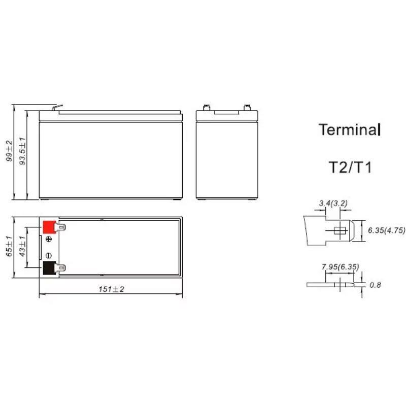 Аккумулятор Powercom PM-12-9.0