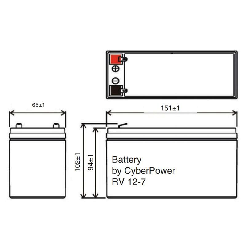 Аккумулятор CyberPower RV 12-7