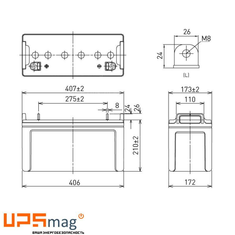 Аккумулятор Panasonic LC-T12105P