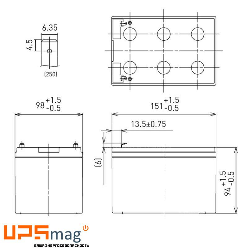 Аккумулятор Panasonic LC-RA1212PG1