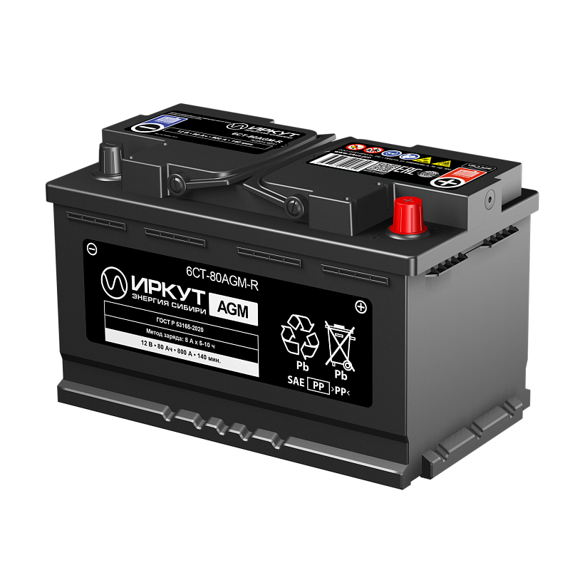 ИРКУТ 6СТ-80AGM-R (AGM-L4EU)