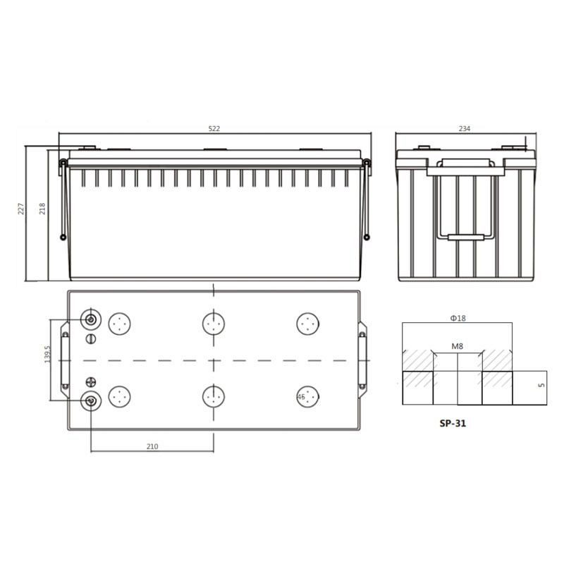 Аккумулятор Sacred Sun SP12-200